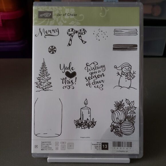 Stampin' Up! 'JAR OF CHEER' Photopolymer Stamp Set (Used) - Picture 1 of 6